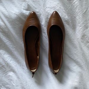 Frye Regina Cognac Leather Flats *NEVER WORN*